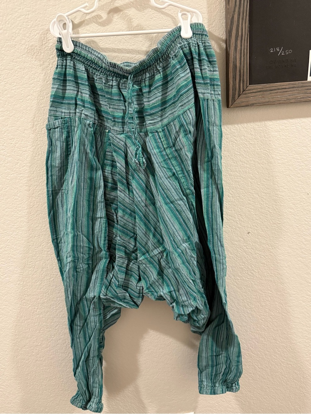 Baja Green Striped Lounge Bottoms